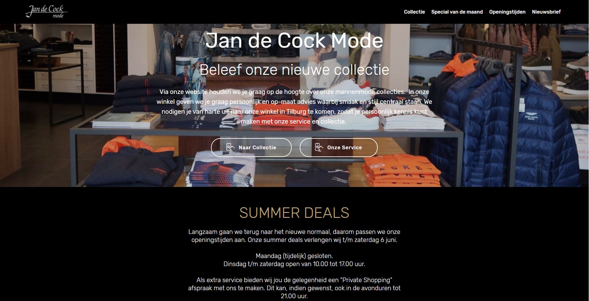 Website Jan de Cock Mode